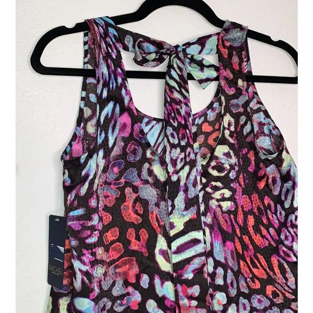 5/$25 Rachel Roy Animal Print Tie Back‎ Tank Top
